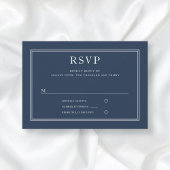Moderne klassische Hochzeit der Marine RSVP Karte
