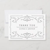 Moderne klassische Hochzeit im klassischen Stil, d Dankeskarte (Vorderseite)