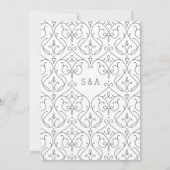 Moderne klassische Hochzeit retten das Datum Save The Date (Rückseite)