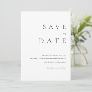 Moderne klassische Hochzeit rettet das Datum Einladung