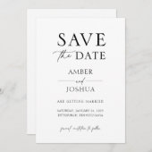 Moderne klassische Hochzeit rettet die Einladung (Vorne/Hinten)