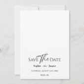 Moderne klassische Hochzeit speichert die Datumska Save The Date (Vorderseite)