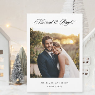 Moderne klassische Hochzeit und helles Foto Feiertagskarte