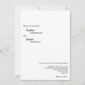 Moderne klassische Hochzeitseinladung Einladung (Vorderseite)