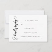 Moderne Klassische Hochzeitskarten RSVP Karte (Vorderseite)
