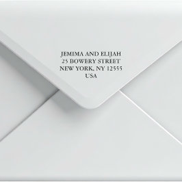 Moderne klassische Hochzeitsrücksendeadresse Gummistempel