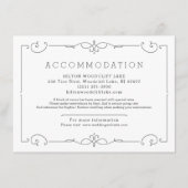 Moderne klassische Hochzeitsunterkunft im elegante Begleitkarte (Vorderseite)