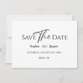 Moderne klassische Hochzeitswohnung Save the Date (Vorderseite)