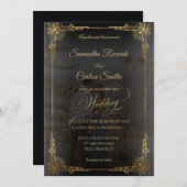 Moderne klassische Imitate Foto-Hochzeit Einladung (Vorne/Hinten)