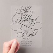 Moderne klassische kalligraphische Skripte klare H Acryleinladungen (Insitu (Handheld))