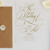 Moderne klassische kalligraphische Skripte klare H Acryleinladungen