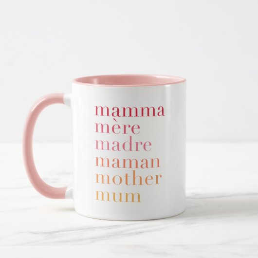 Moderne klassische Mama Tasse (Links)