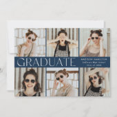 Moderne klassische Marine 12 Foto Abschluss Ankündigung (Vorderseite)