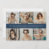 Moderne klassische Marine 12 Foto Abschluss Ankündigung (Rückseite)