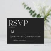 Moderne klassische Minimal einfache Hochzeitskarte RSVP Karte (Stehend Vorderseite)