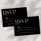 Moderne klassische Minimal einfache Hochzeitskarte RSVP Karte