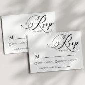 Moderne klassische Minimal einfache Hochzeitskarte RSVP Karte