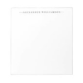 Moderne klassische Minimalistische Basispunkte Ber Notizblock (Vorderseite)