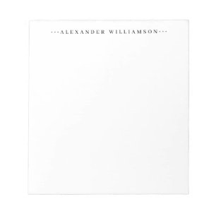 Moderne klassische Minimalistische Basispunkte Ber Notizblock