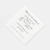 Moderne klassische Minimalistische Hochzeit Serviette (Ecke)