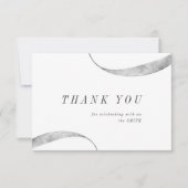 Moderne klassische minimalistische Imitate Silberf Dankeskarte (Vorderseite)