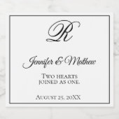 Moderne klassische Minimalistische Typografie Schaumweinetikett (Einzelnes Label)