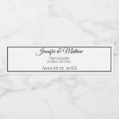 Moderne klassische Minimalistische Typografie Wasserflaschenetikett (Einzelnes Label)