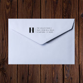 Moderne klassische Monogram-Rücksendeadresse Gummistempel