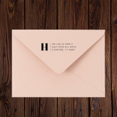 Moderne klassische Monogram-Rücksendeadresse Gummistempel