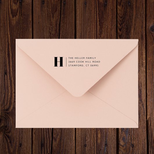 Moderne klassische Monogram-Rücksendeadresse Gummistempel