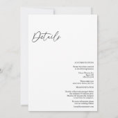 Moderne klassische Monogramm-Details in einer Hoch Einladung (Rückseite)