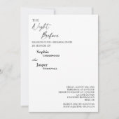 Moderne klassische Nacht vor Probe Abendessen Einladung (Vorderseite)