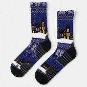 Moderne klassische Ornament Weihnachtsbaumschiff Socken (Links)