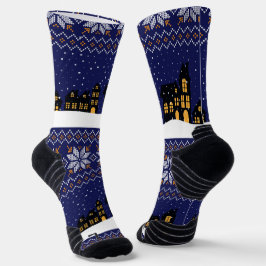 Moderne klassische Ornament Weihnachtsbaumschiff Socken