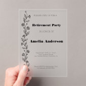 Moderne klassische Pensionsalter schwarz Acryleinladungen (Insitu (Handheld))