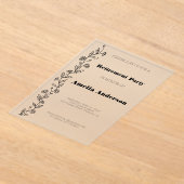 Moderne klassische Pensionsalter schwarz Acryleinladungen (Ablage )