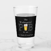 Moderne klassische Pub Beer Drink Brille Glas (Rückseite)