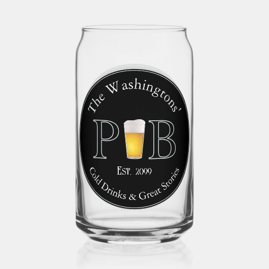 Moderne klassische Pub Drink Brillen Bier kann Dosenglas (Vorderseite)