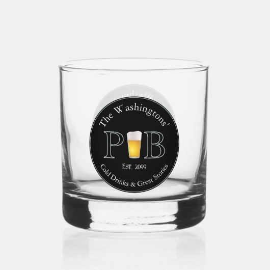 Moderne klassische Pub Drink Brillen Rocks Whiskey Whiskyglas (Vorderseite)