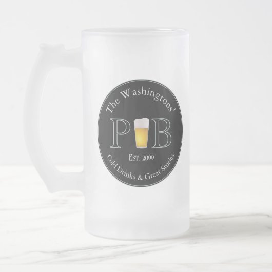 Moderne klassische Pub Drinking Brillen Mattglas Bierglas (Links)
