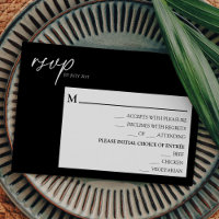 Moderne Klassische RSVP-Karte