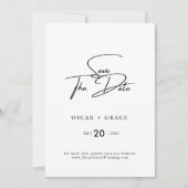 Moderne klassische Schrift Save the Date Einladung (Vorderseite)