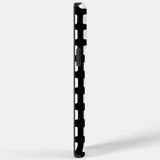 Moderne klassische Schwarz-Weiß-Plätze Case-Mate iPhone Hülle (Rückseite / Rechts)