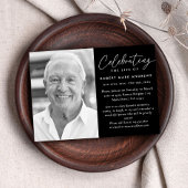 Moderne klassische Schwarz-weiße Feier des Lebens Einladung