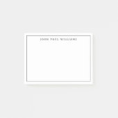 Moderne klassische schwarze formale dünne Grenzlin Post-it Klebezettel (Vorderseite)