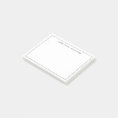 Moderne klassische schwarze formale dünne Grenzlin Post-it Klebezettel (angewinkelt)