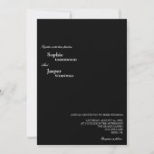 Moderne Klassische Schwarze Foto Hochzeit Einladung (Vorderseite)