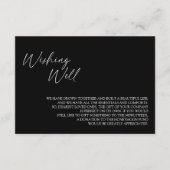 Moderne klassische Schwarze Hochzeit wünschenswert Begleitkarte (Vorderseite)