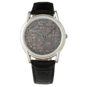Moderne, klassische, schwarze Leder Männeruhr Armbanduhr