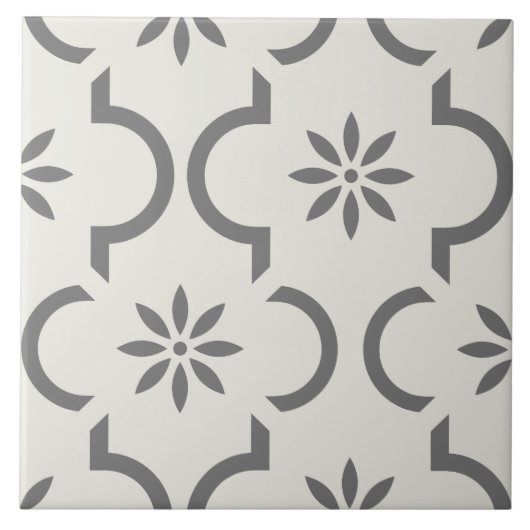 Moderne klassische schwedische Mediterran hellgrau Fliese (Vorderseite)